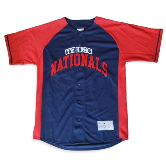Bryce Harper Red and Blue Washington Nationals Jersey Genuine Merchandise MLB - Picture 1 of 7